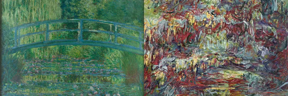 Monet - Ponte Japonesa, pintada com catarata avançada